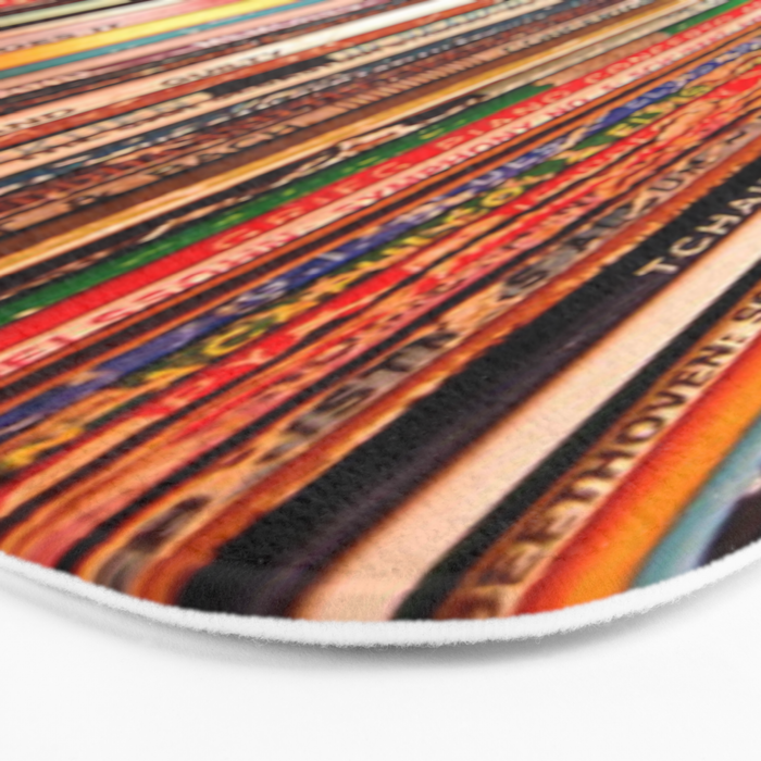 Old colored vinyl records Bath Mat Gallery Image 3