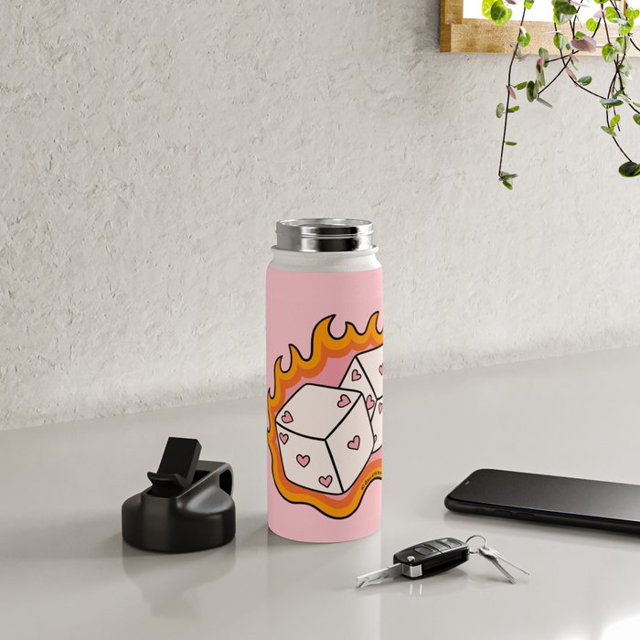 Flame Dice Water Bottle Gallery Image 4