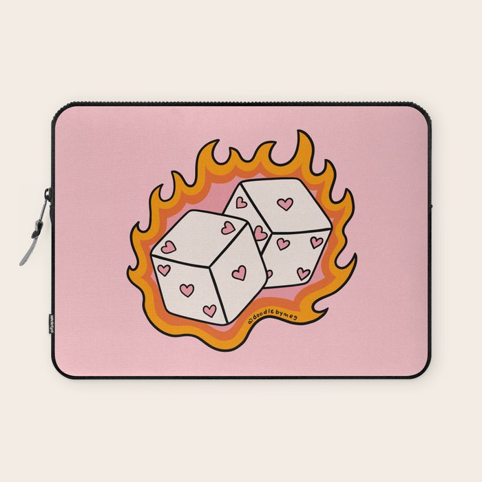 Flame Dice Laptop Sleeve Gallery Image 1