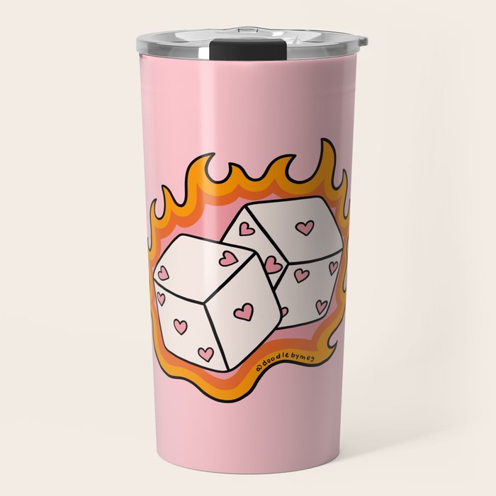 Flame Dice Travel Mug Gallery Image 1