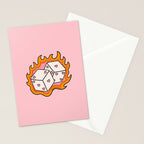 Flame Dice Stationery Card Gallery Image 2