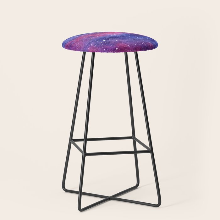 Nebula Galaxy Watercolor Space Sky Stool Gallery Image 1