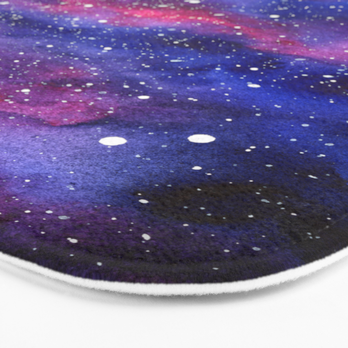 Nebula Galaxy Watercolor Space Sky Bath Mat Gallery Image 3