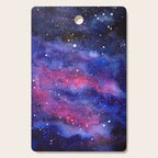 Nebula Galaxy Watercolor Space Sky Cutting Board Gallery Image 1