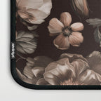 Opulent Floral Drama Moody Dark Brown Botanical Vibes Laptop Sleeve Gallery Image 3