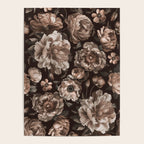 Opulent Floral Drama Moody Dark Brown Botanical Vibes Poster Gallery Image 4