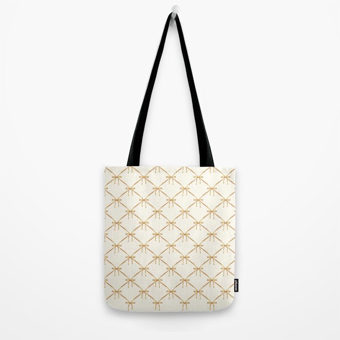 Bows & Ribbons Pattern III Neutral Tote Bag Gallery Image 2