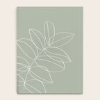 Boho Sage Green, Decor, Line Art, Botanical Leaves Notebook Gallery Image 4