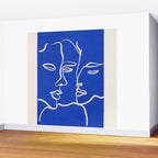Minimal Abstract Art Three Faces 2 Wall Mural Gallery Image 2