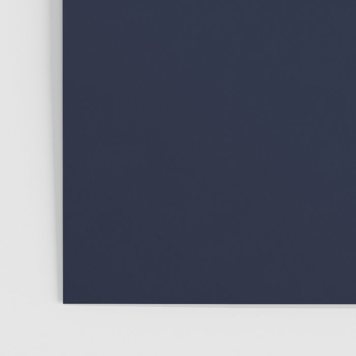 Color Block Triple - Minimalist Solid Stripe Pattern in Brown, Cream Beige, and Dark Navy Blue Poster Gallery Image 3