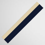 Color Block Triple - Minimalist Solid Stripe Pattern in Brown, Cream Beige, and Dark Navy Blue Table Runner Gallery Image 3