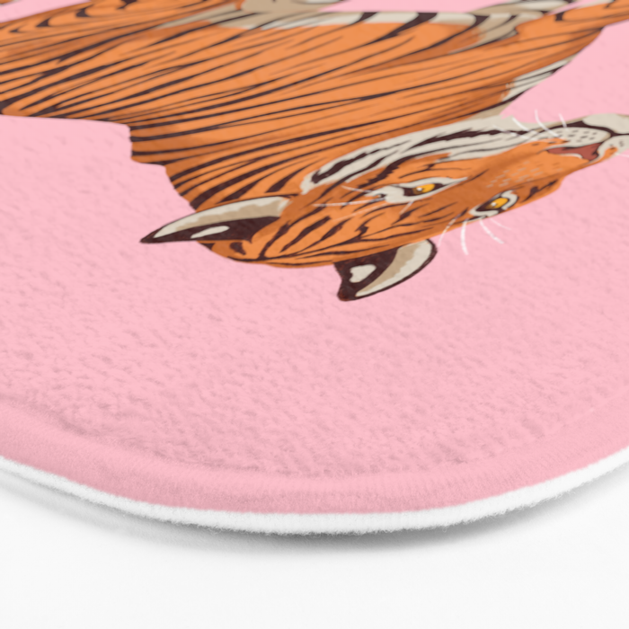 Tiger - Pink Bath Mat Gallery Image 3