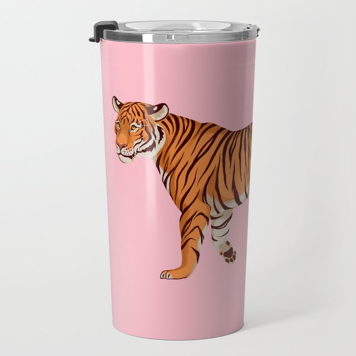 Tiger - Pink Travel Mug Gallery Image 3