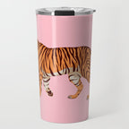 Tiger - Pink Travel Mug Gallery Image 1