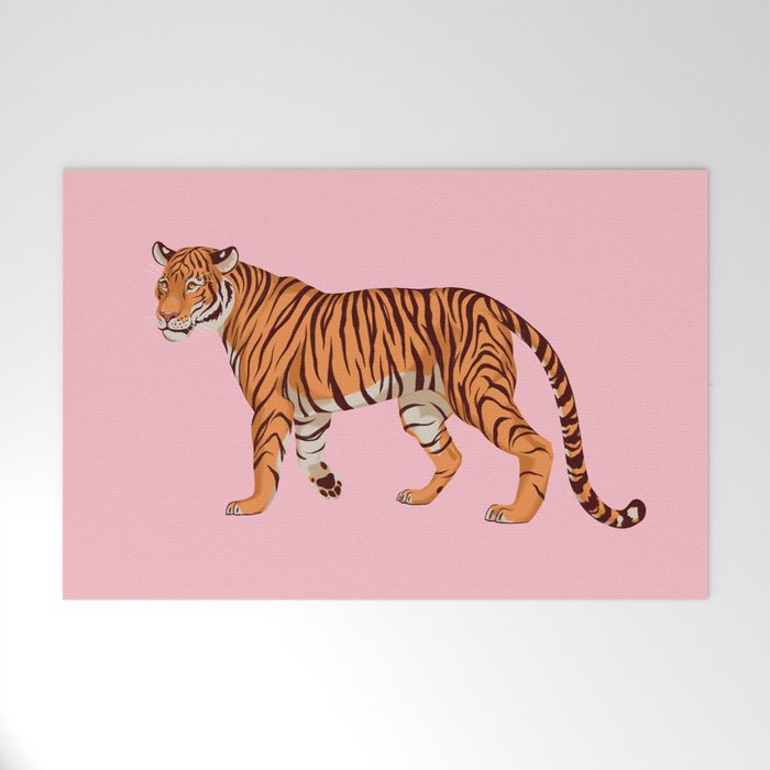 Tiger - Pink Welcome Mat Gallery Image 1