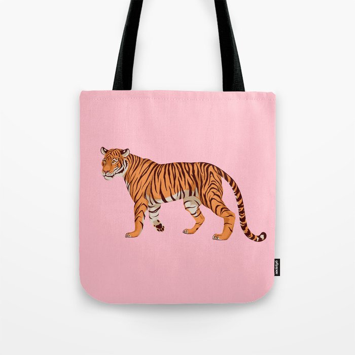 Tiger - Pink Tote Bag Gallery Image 1