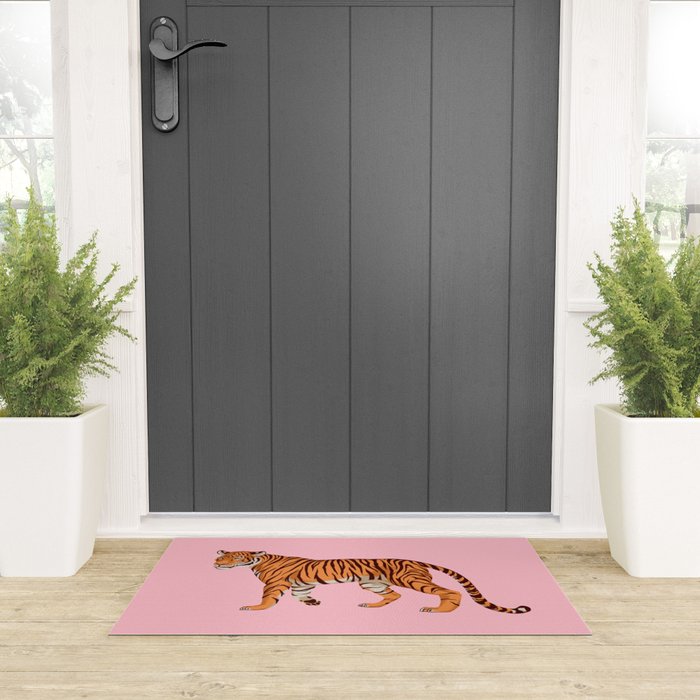 Tiger - Pink Welcome Mat Gallery Image 3