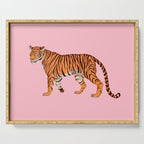 Tiger - Pink Serving Tray Gallery Image 1