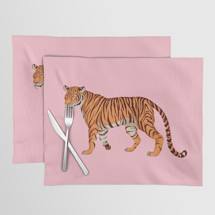 Tiger - Pink Placemat Gallery Image 1