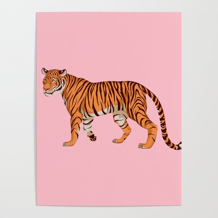Tiger - Pink Poster Gallery Image 4