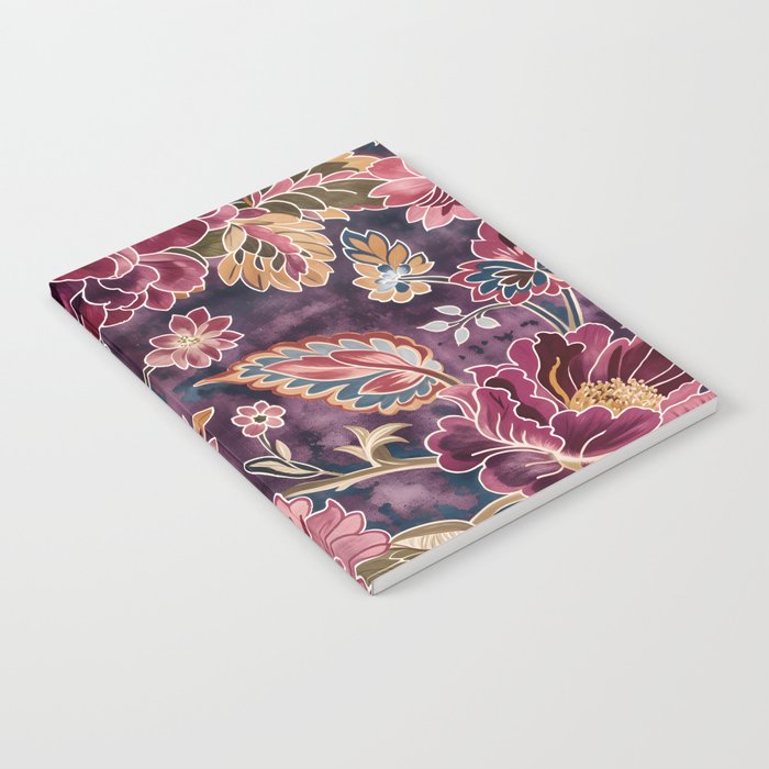 Exotic Plum Bohemian Floral Notebook Gallery Image 2