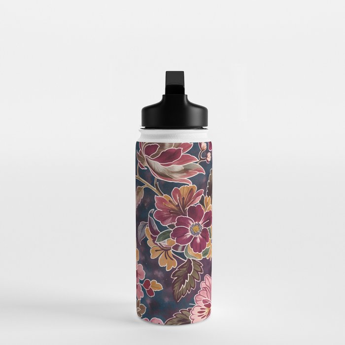 Exotic Plum Bohemian Floral Water Bottle Gallery Image 3