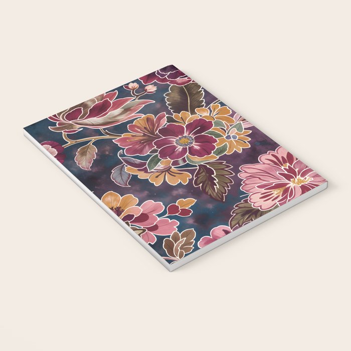 Exotic Plum Bohemian Floral Notebook Gallery Image 3