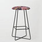 Exotic Plum Bohemian Floral Stool Gallery Image 1