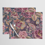 Exotic Plum Bohemian Floral Placemat Gallery Image 1