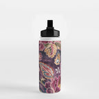Exotic Plum Bohemian Floral Water Bottle Gallery Image 2