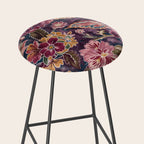 Exotic Plum Bohemian Floral Stool Gallery Image 2
