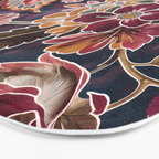Exotic Plum Bohemian Floral Bath Mat Gallery Image 3