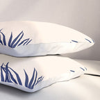 Blue Palm Leaves x Dry Brush Pillow Sham Gallery Image 3