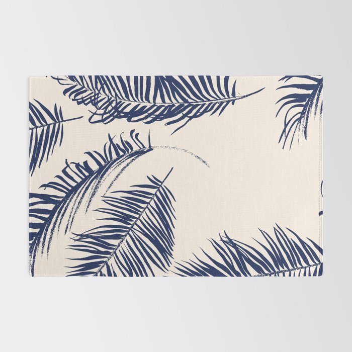 Blue Palm Leaves x Dry Brush Rug Gallery Image 2