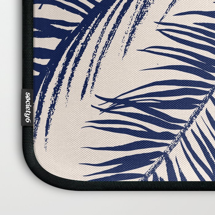 Blue Palm Leaves x Dry Brush Laptop Sleeve Gallery Image 3