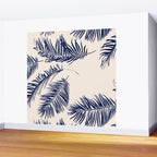 Blue Palm Leaves x Dry Brush Wall Mural Gallery Image 2