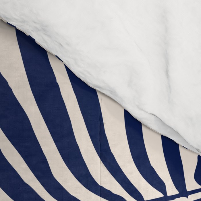 Blue Palm Leaves x Dry Brush Comforter Gallery Image 4