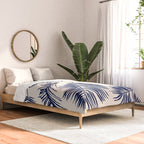 Blue Palm Leaves x Dry Brush Comforter Gallery Image 2