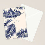 Blue Palm Leaves x Dry Brush Stationery Card Gallery Image 2