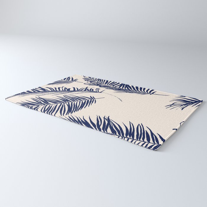 Blue Palm Leaves x Dry Brush Rug Gallery Image 3