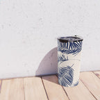 Blue Palm Leaves x Dry Brush Travel Mug Gallery Image 4