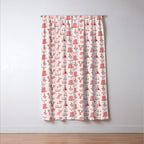 Cute Cowgirl Pattern, Cowboy Print in Blush Pink Window Curtain Gallery Image 3