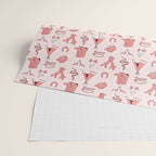 Cute Cowgirl Pattern, Cowboy Print in Blush Pink Wrapping Paper Gallery Image 2