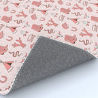 Cute Cowgirl Pattern, Cowboy Print in Blush Pink Rug Gallery Image 4