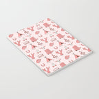Cute Cowgirl Pattern, Cowboy Print in Blush Pink Notebook Gallery Image 3