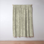 Botanical Cottage Floral Pattern in Muted Sage Window Curtain Gallery Image 3