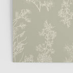 Botanical Cottage Floral Pattern in Muted Sage Poster Gallery Image 3