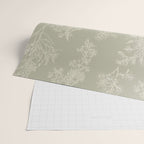 Botanical Cottage Floral Pattern in Muted Sage Wrapping Paper Gallery Image 2