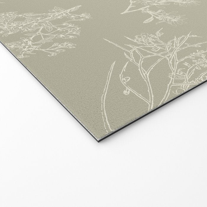 Botanical Cottage Floral Pattern in Muted Sage Welcome Mat Gallery Image 2