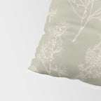 Botanical Cottage Floral Pattern in Muted Sage Pillow Sham Gallery Image 4